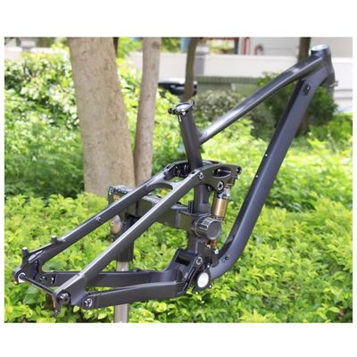 HIMALO Downhill Mountain Bike Suspension Frame 27.5er 29er XC/FR/DH Bike Frame 15.5''/17''/18'' Disc Brake Thru Axle Boost 12x148mm/142mm with Rear Shocks(Black,15.5'')