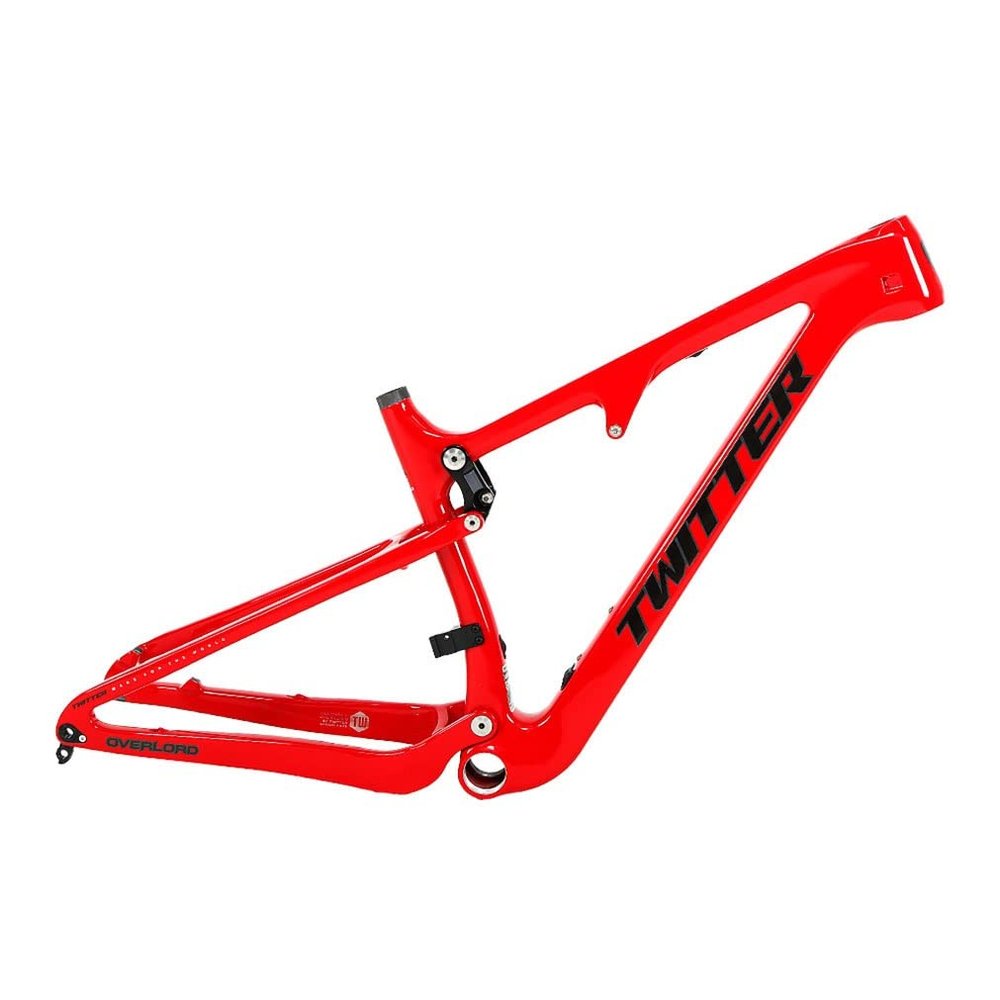 HIMALO Carbon Fiber Bike Frame 27.5/29er Trail Mountain Bike Frame 15''/17''/19''/21'' Travel 120mm Suspension Frame XC/AM/DH Boost Thru Axle 12x148mm Disc Brake(Red,27.5 * 15'')