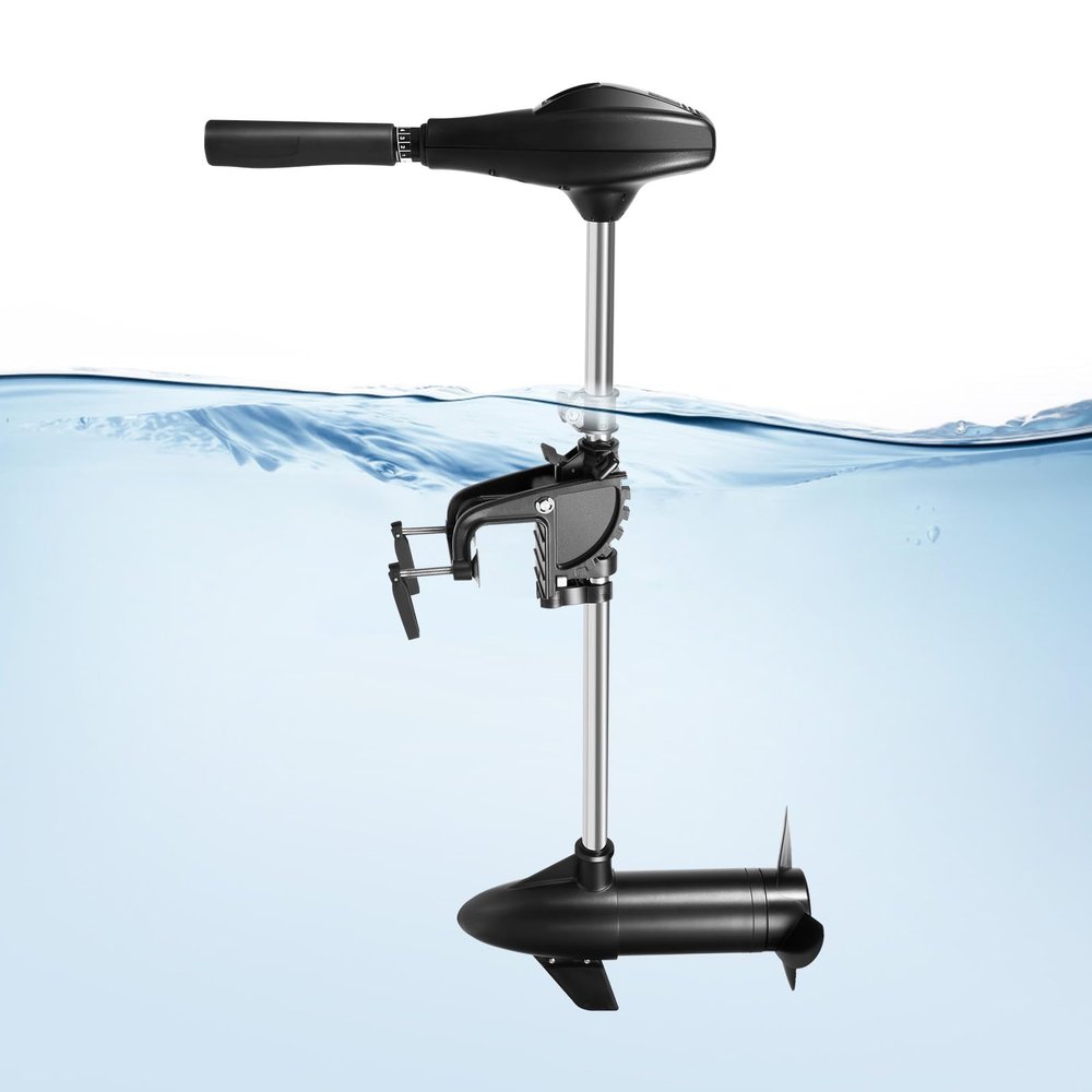 40LB Thrust Electric Trolling Motor 12V 1700RMP 3.7MPH Outboard Brush Motor 34A 408W Fishing Boat Marine Engine 50DB F5-R3 Speed for Canoes Dinghies Inflatable Boats