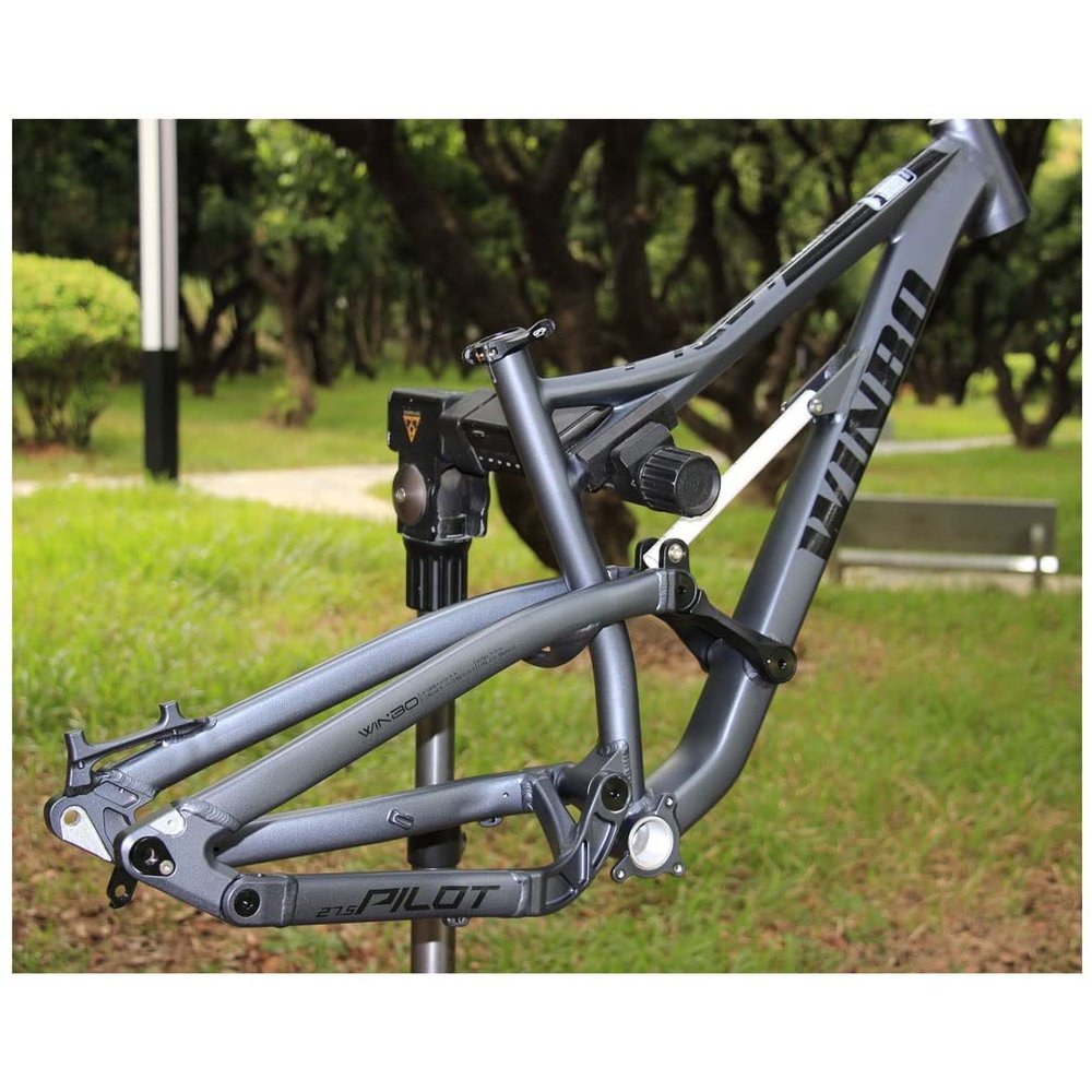 HIMALO Suspension Bike Frame DH/XC/AM 26er/27.5er Mountain Bike Frame 16.5'' Thru Axle 12 * 142mm Aluminium Alloy Frame Disc Brake(Dark Gray)