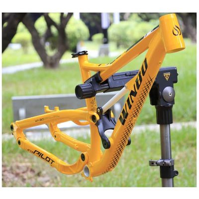 HIMALO Suspension Bike Frame DH/XC/AM 26er/27.5er Mountain Bike Frame 16.5'' Thru Axle 12 * 142mm Aluminium Alloy Frame Disc Brake(Orange)
