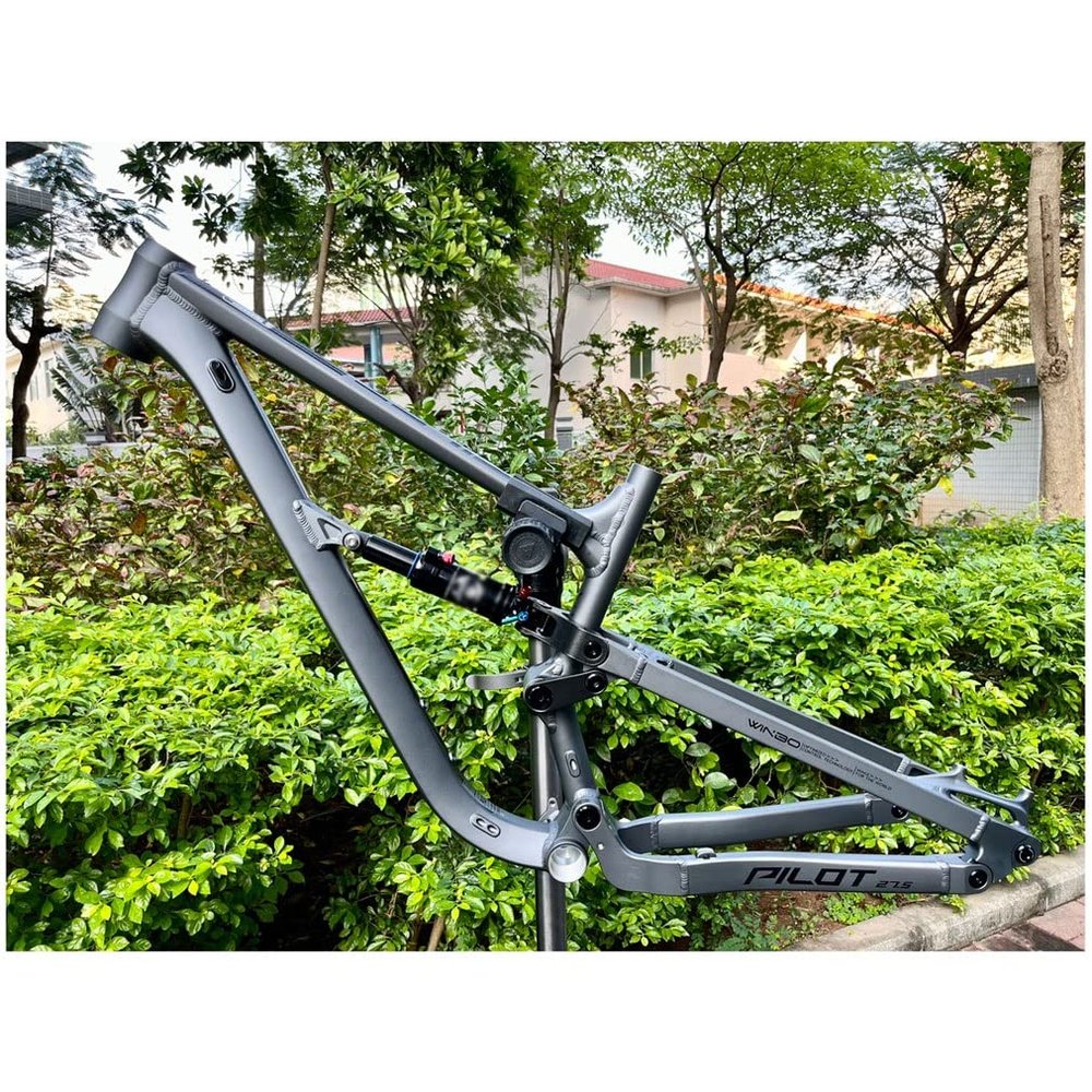 HIMALO Downhill Bike Frame 26er 27.5er 29er Mountain Bike Suspension Frame 16.5''/18'' Disc Brake Thru Axle 12 * 148mm Boost Aluminium Alloy Frame DH/XC/AM(Dark Grey,27.5 * 18'')
