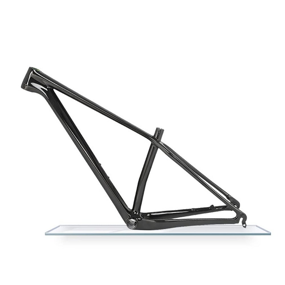 HIMALO Carbon Fiber Bike Frame 27.5er 29er Hardtail Mountain Bike Frame 15''/17''/19'' XC AM Disc Brake Frame QR 135mm Routing Internal(Glossy Black,27.5 * 19'')