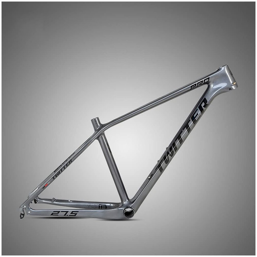 HIMALO Carbon Fiber Bike Frame 15'' 17'' 19'' Hardtail Mountain Bike Frame 27.5er 29er Disc Brake Frame QR 135mm Internal Routing XC AM(Dark Gray,29 * 17'')