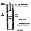 HIMALO DH Mountain Bike Suspension Fork Downhill 26/27/29'' Bike Air Fork Travel 160mm Damping Adjust Double Shoulder Fork Disc Brake Thru Axle(Black,27.5inch) view 2