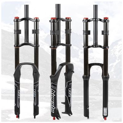 HIMALO 26 27.5 29 Inch Bike Bike Fork Travel 130mm Air Suspension Fork Downhill Double Shoulder Front Fork Rebound Adjust Manual Lockout(Black,26inch)