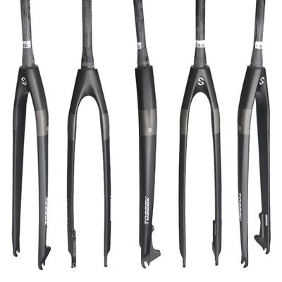 HIMALO Carbon Fiber Rigid Fork 26/27.5/29 Inch Mountain Bike Disc Brake Front Fork 1-1/2'' Tapered Tube Threadless QR 9mm(Black,29inch)