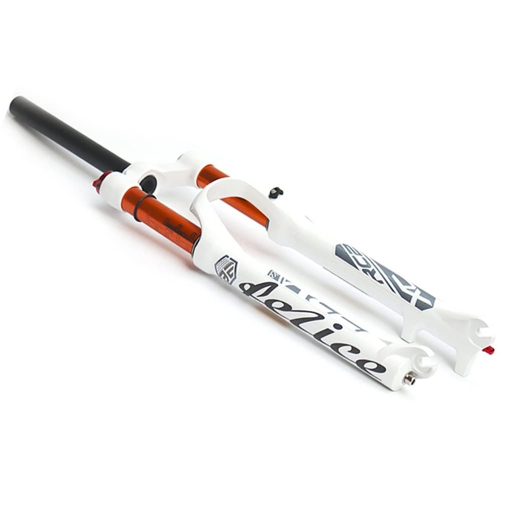 HIMALO 26/27.5/29'' Bike Suspension Fork Double Air Forks Mountain Bike Disc Brake Fork 1-1/8 110mm Travel QR 9mm Bicycle Front Fork Ultralight Manual Lockout(White,29inch)