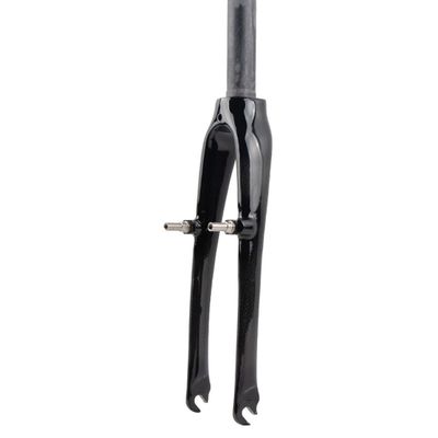 HIMALO 16/20 Inch Folding Bike Rigid Fork T800 Carbon Fork 28.6mm Straight Tube C/V Brake BMX Fork QR 9x74mm Threadless Front Fork for 305/406 Wheels(Glossy,16'')