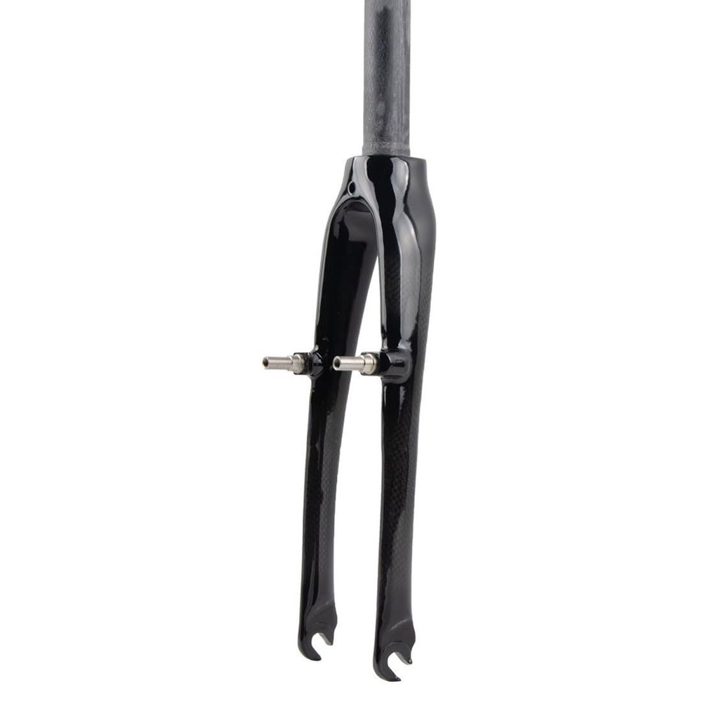 HIMALO 16/20 Inch Folding Bike Rigid Fork T800 Carbon Fork 28.6mm Straight Tube C/V Brake BMX Fork QR 9x74mm Threadless Front Fork for 305/406 Wheels(Glossy,16'')