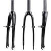HIMALO 16/20 Inch Folding Bike Rigid Fork T800 Carbon Fork 28.6mm Straight Tube C/V Brake BMX Fork QR 9x74mm Threadless Front Fork for 305/406 Wheels(Glossy,16'') view 2