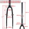 HIMALO 16/20 Inch Folding Bike Rigid Fork T800 Carbon Fork 28.6mm Straight Tube C/V Brake BMX Fork QR 9x74mm Threadless Front Fork for 305/406 Wheels(Glossy,16'') view 3