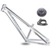 HIMALO 26er Hardtail Mountain Bike Frame 12.5'' Single Speed Frame C/V Brake Quick Release Bike Frame QR 10 * 135mm Aluminum Alloy Rigid Frame(Silver) view 1