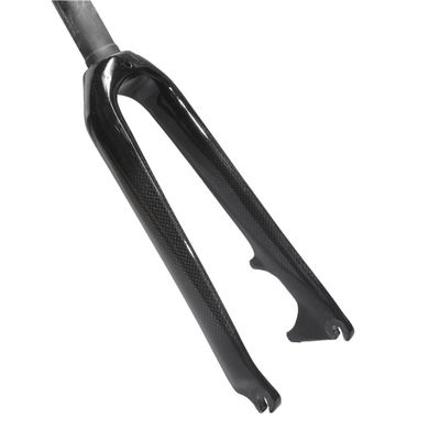 HIMALO Carbon Rigid Fork 20" 451mm Foldable Bike Disc Brake BMX Fork 28.6mm Threadless Straight Bicycle Front Forks(451mm Glossy Black)