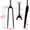 HIMALO Gravel Bike Rigid Fork Carbon Fiber 700C Road Bike Fork 1-1/2'' Tapered Disc Brake Fork 9mm QR Lightweight Hard Forks for 45C Tires(Matte Black) view 2