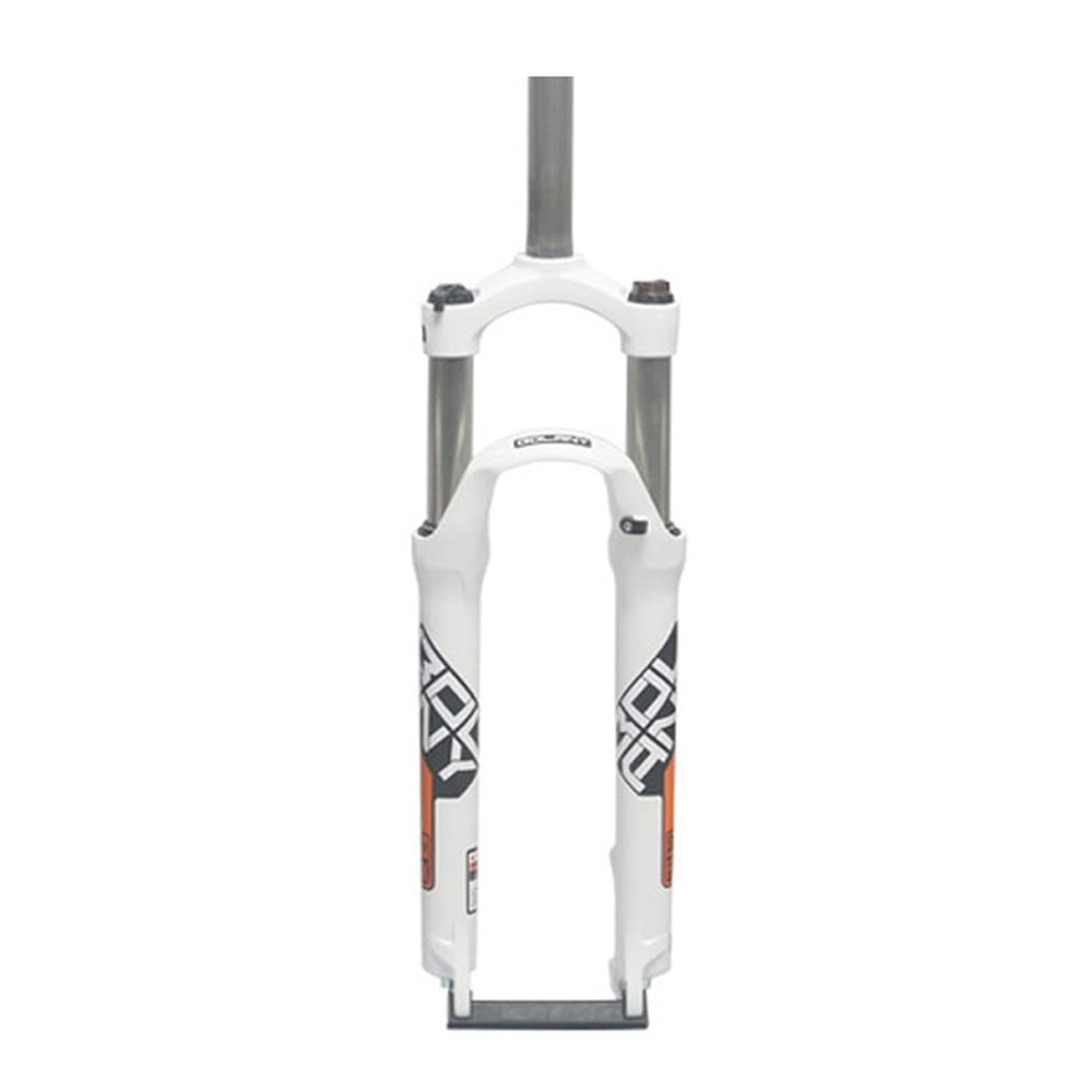 HIMALO Bike Suspension Fork 26/27.5/29 Inch Bike Fork Travel 105mm 1-1/8" Straight Mechanical Front Fork Quick Release Manual Lockout(Orange A,26'')