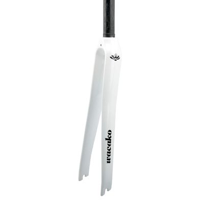 HIMALO 700C Road Bike Rigid Fork T800 Carbon Fiber Bike Fork C Brake 28.6mm Straight Tube Threadless Front Fork QR 9x100mm Lightweight(White)