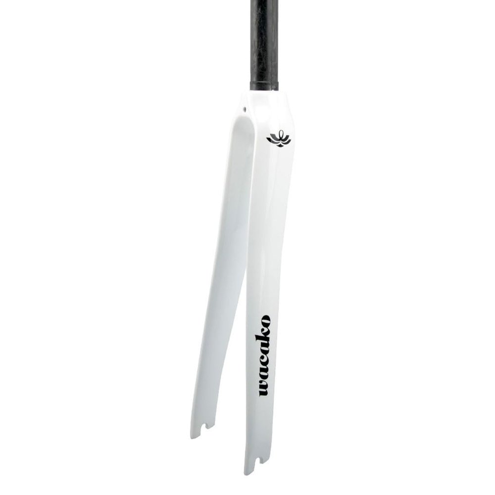 HIMALO 700C Road Bike Rigid Fork T800 Carbon Fiber Bike Fork C Brake 28.6mm Straight Tube Threadless Front Fork QR 9x100mm Lightweight(White)