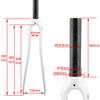 HIMALO 700C Road Bike Rigid Fork T800 Carbon Fiber Bike Fork C Brake 28.6mm Straight Tube Threadless Front Fork QR 9x100mm Lightweight(White) view 2