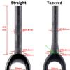HIMALO Carbon Fiber Rigid Fork 700C*45C Gravel Fork 1-1/8 Straight/Tapered Threadless Flat Disc Brake Road Bike Fork QR 9mm Lightweight(Straight Glossy Black) view 2