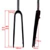 HIMALO Carbon Fiber Rigid Fork 700C*45C Gravel Fork 1-1/8 Straight/Tapered Threadless Flat Disc Brake Road Bike Fork QR 9mm Lightweight(Straight Glossy Black) view 3