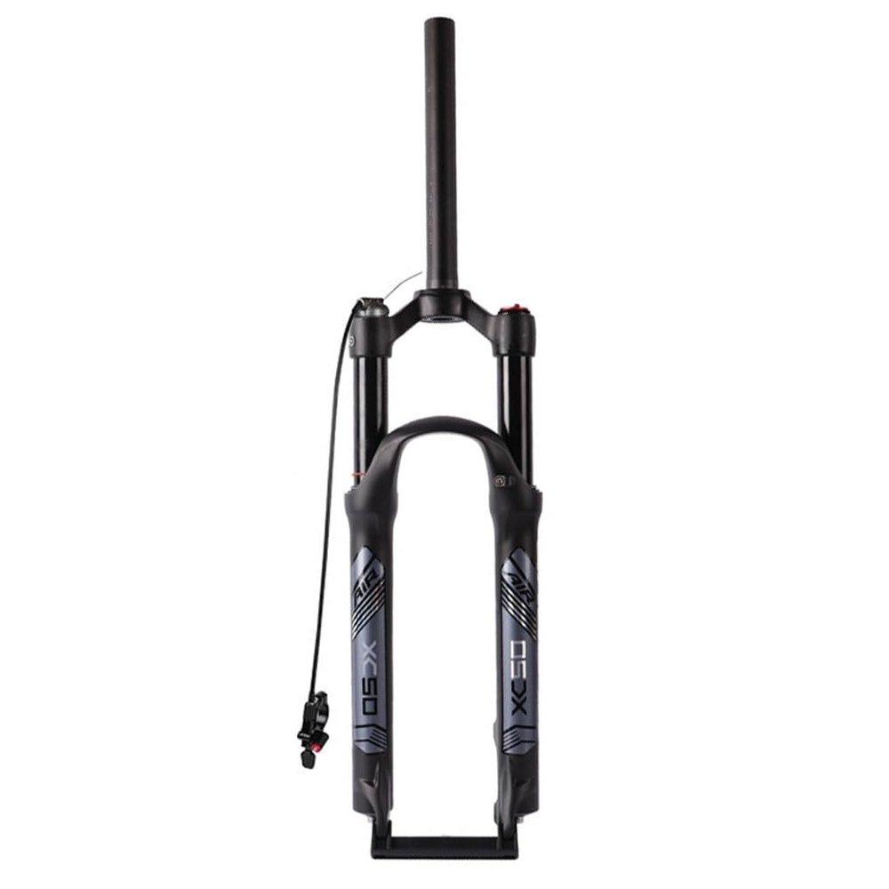 HIMALO Bike Air Fork 27.5 Mountain Bike Suspension Fork Travel 120mm XC 1-1/8" Straight Disc Brake Front Fork Remote Lockout QR 9mm(Black)