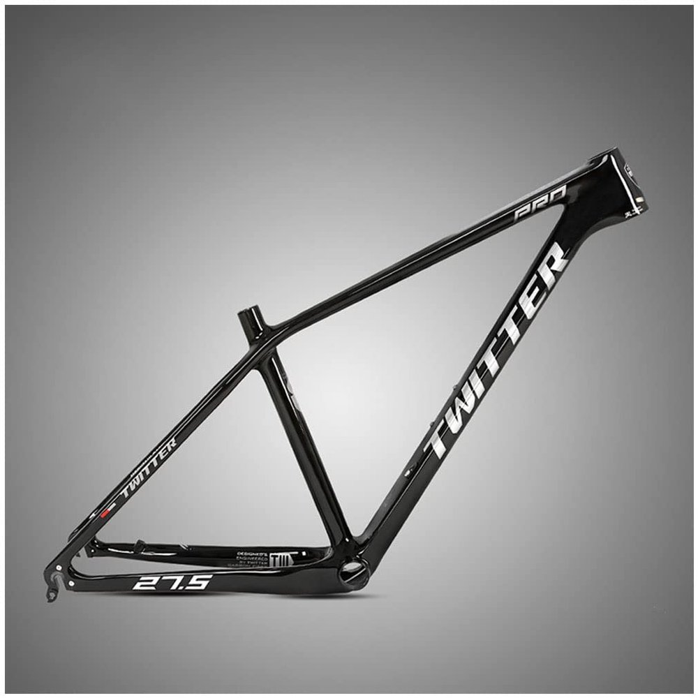 HIMALO Carbon Fiber Bike Frame 15'' 17'' 19'' Hardtail Mountain Bike Frame 27.5er 29er Disc Brake Frame QR 135mm Internal Routing XC AM(Black,29 * 17'')