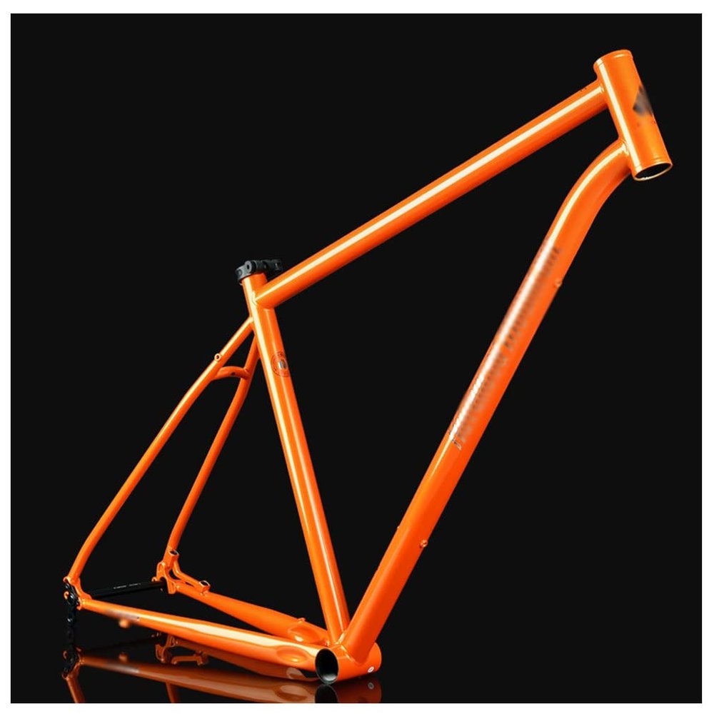 HIMALO Bike Frame Cr-Mo Steel 27.5er Hardtail Mountain Bike Frame 15''/17''/19'' Disc Brake Rigid Frame Thru Axle 12x142mm XC/AM(Orange,27.5 * 17'')