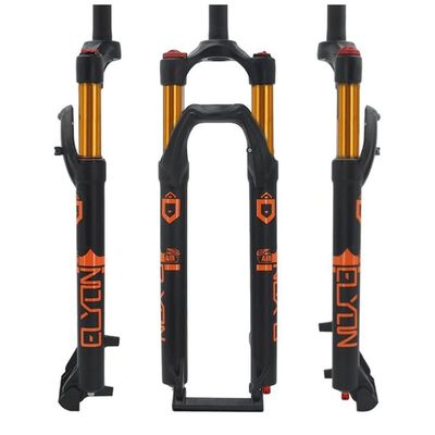 HIMALO 26/27.5/29 Bike Bike Air Suspension Fork Travel 110mm 1-1/8 Straight Tube Front Fork Rebound Adjust Manual Lockout QR 9mm(Gold,26inch)