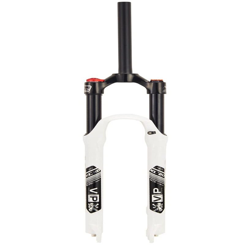 HIMALO 26/27.5/29 Bike Air Suspension Fork Travel 100mm, 28.6mm Straight Tube QR 9mm Crown Lockout XC Mountain Bike Front Forks Disc Brake(White,29inch)