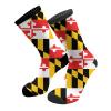 ACDRUING States Usa Maryland-Flag Unisex Athletic Crew Cushion Socks For Running And Workout Performance Wicking Cushion Mid-Calf Socks For Men Women view 1