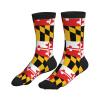 ACDRUING States Usa Maryland-Flag Unisex Athletic Crew Cushion Socks For Running And Workout Performance Wicking Cushion Mid-Calf Socks For Men Women view 3