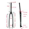 HIMALO Mountain Bike Rigid Fork 26/27.5/29 Inch Bike Carbon Fiber Fork Disc Brake Front Fork 1-1/2'' Tapered Quick Release 9mm(Black,29er) view 3