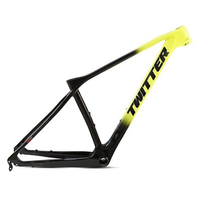HIMALO 27.5er 29er Bike Frame Carbon Fiber Hardtail Mountain Bike Frame 15''/17''/19'' Disc Brake Frame QR 135mm XC AM Internal Routing(Yellow,29 * 15'')