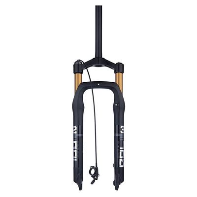 HIMALO Snow Bike Suspension Fork 26x4.0'' Fat Bike Air Fork 110mm Travel 28.6mm Straight Tube E-Bike Fork QR 9x135mm Remote Lockout(Gold)