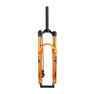 HIMALO Bike Air Suspension Fork 26/27.5/29 Travel 100mm Rebound Adjust 1-1/8 Straight Tube QR 9mm Remote Lockout XC AM Ultralight Mountain Bike Front Forks(Gold 27.5inch)