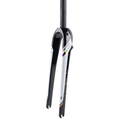 HIMALO Gravel Bike Fork 700C Carbon Fiber Rigid Fork 1-1/8 Straight/Tapered Tube Disc Brake Road Bike Fork Lightweight 9mm QR Hard Forks(White,Straight)