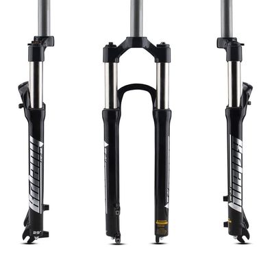 HIMALO Mountain Bike Spring Suspension Fork 26/27.5/29'' 80mm Travel Bike Disk Brake Front Fork 1-1/8 Straight Quick Release HL(27.5'' Black)