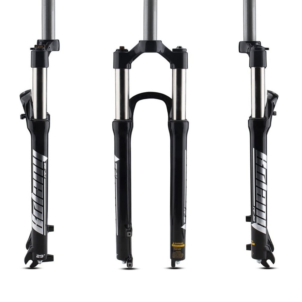 HIMALO Mountain Bike Spring Suspension Fork 26/27.5/29'' 80mm Travel Bike Disk Brake Front Fork 1-1/8 Straight Quick Release HL(27.5'' Black)