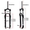 HIMALO Mountain Bike Spring Suspension Fork 26/27.5/29'' 80mm Travel Bike Disk Brake Front Fork 1-1/8 Straight Quick Release HL(27.5'' Black) view 2
