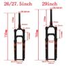 HIMALO Bike Air Fork 26/27.5/29 Inch Mountain Bike Suspension Fork 120mm Travel Tapered Front Fork Rebound Adjust Manual Lockout Thru Axle 15x100mm(Gold,26inch) view 2