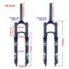 HIMALO 26/27.5/29'' Bike Air Fork Bike Suspension Fork 120mm Travel 1-1/8 Straight/Tapered Bicycle Front Fork Rebound Adjustable Disc Brake QR 9mm(Tapered HL,26inch) view 2