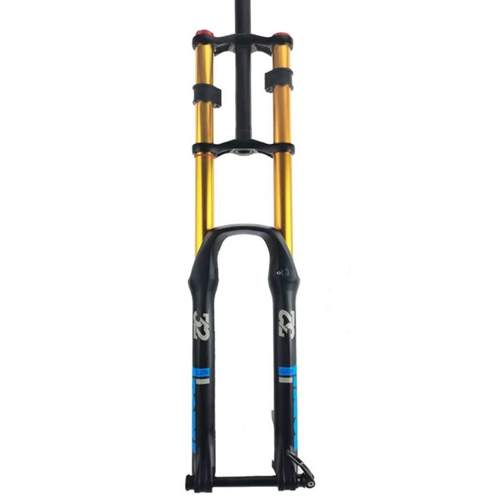 HIMALO Downhill Mountain Bike Suspension Fork 26 27.5 29 Inch DH Bike Air Fork Travel 130mm Rebound Adjust Double Shoulder Front Fork Thru Axle(Blue,29inch)