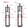 HIMALO Downhill Mountain Bike Suspension Fork 26 27.5 29 Inch DH Bike Air Fork Travel 130mm Rebound Adjust Double Shoulder Front Fork Thru Axle(Blue,29inch) view 2