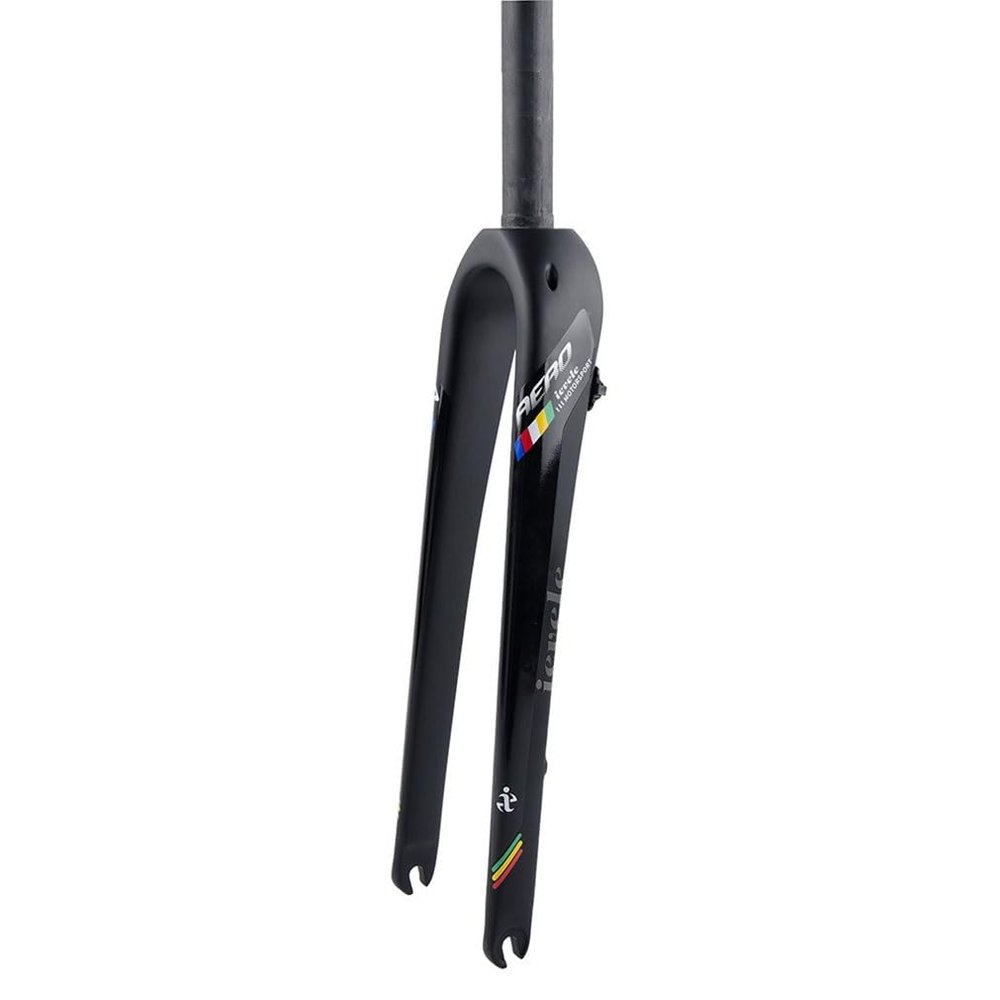 HIMALO Gravel Bike Fork 700C Carbon Fiber Rigid Fork 1-1/8 Straight/Tapered Tube Disc Brake Road Bike Fork Lightweight 9mm QR Hard Forks(Black,Straight)