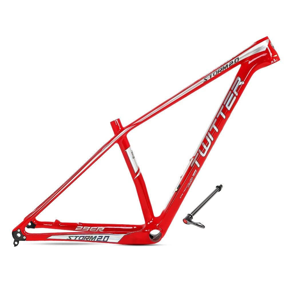 HIMALO 27.5er 29er Carbon Fiber Mountain Bike Frame 15''/17''/19'' XC Hardtail Bike Frame Thru Axle 12 * 142mm Disc Brake Frame Internal Routing(27.5 * 15'')