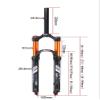 HIMALO Mountain Bike Suspension Fork 26/27.5/29'' Bike Double Air Forks Disc Brake 1-1/8 110mm Travel with Damping QR 9mm Bicycle Front Fork Ultralight Manual Lockout(White,27.5inch) view 2