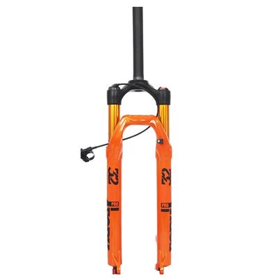HIMALO 26/27.5/29 Inch Bike Bike Air Suspension Fork 110mm Travel Rebound Adjust Disc Brake Front Fork 1-1/8 Straight Quick Release(Orange,26inch)