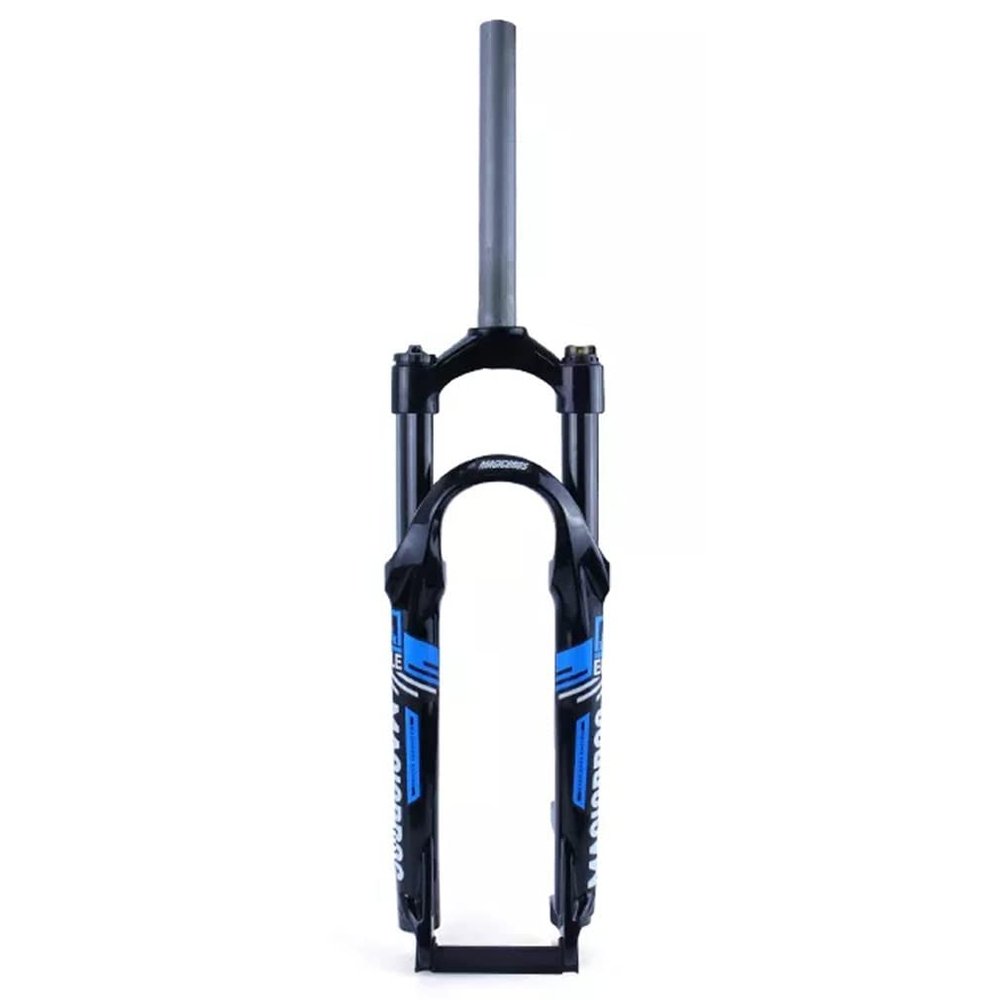 HIMALO 26 27.5 29 Inch Bike Fork Mountain Bike Fork Mechanical Suspension Forks 80 Travel Rebound Adjustment Manual Lockout 1-1/8" Straight Front Fork Disc Brake Bicycle Fork 9mm QR(Blue,27.5inch)