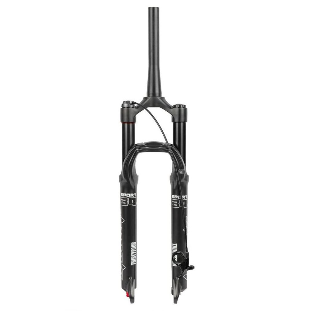 HIMALO Mountain Bike Suspension Fork 26 27.5 29 Inch Bike Air Fork Travel 100mm Damping Adjustable Tapered Tube Front Forks Remote Lockout QR 9mm XC(Black,29'')